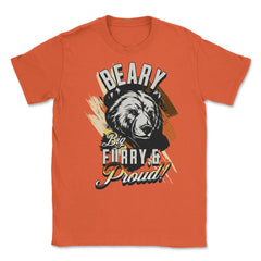 Bear Brotherhood Flag Bear Gay Pride print Unisex T-Shirt - Orange