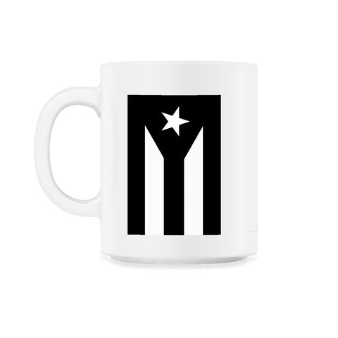 Puerto Rico Black Flag Resiste Boricua by ASJ design 11oz Mug