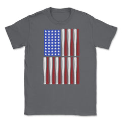 Baseball Bata USA Patriotic American Flag Player Coach Fan graphic - Smoke Grey