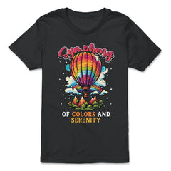 Symphony Of Colors And Serenity Hot Air Balloon print - Premium Youth Tee - Black