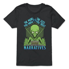 Conspiracy Theory Alien the Mainstream Narratives product - Premium Youth Tee - Black
