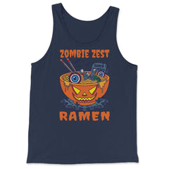 Zombie Zest Ramen Bowl Halloween Noodle Print product - Tank Top - Navy