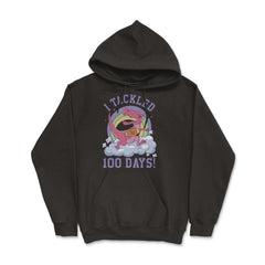I Tackled 100 Days of School T-Rex Dinosaur Costume graphic - Hoodie - Black