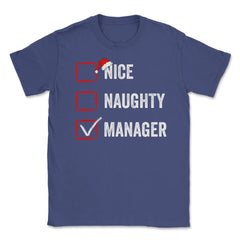 Nice Naughty Manager Funny Christmas List for Santa Claus product - Purple