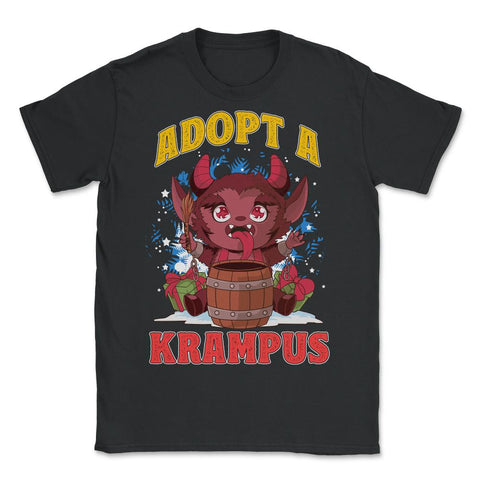 Adopt a Krampus Funny Christmas Devil Meme Krampus print - Unisex T-Shirt - Black