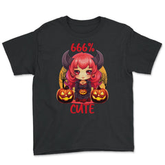 666% Cute Chibi Girl Devil Halloween product - Youth Tee - Black