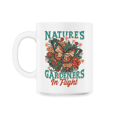 Pollinator Butterfly & Flowers Cottage core Aesthetic product - 11oz Mug - White