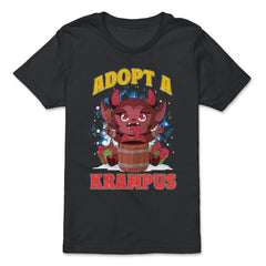 Adopt a Krampus Funny Christmas Devil Meme Krampus print - Premium Youth Tee - Black
