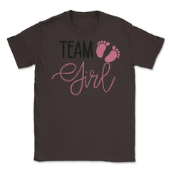 Funny Team Girl Baby Shower Gender Reveal Announcement product Unisex - Brown