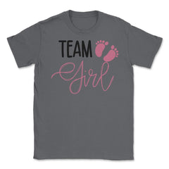 Funny Team Girl Baby Shower Gender Reveal Announcement product Unisex - Smoke Grey
