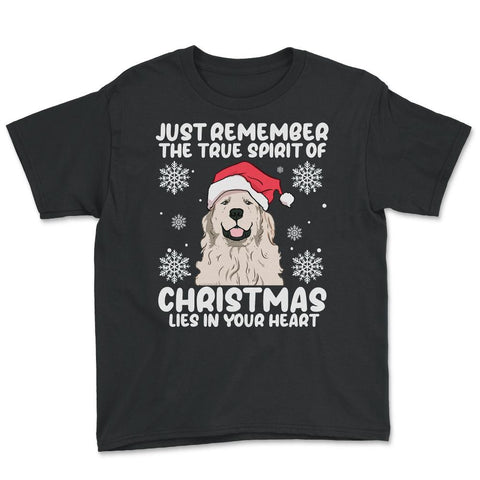 Just Remember True Spirit of Christmas Lies in Your Heart graphic - Black