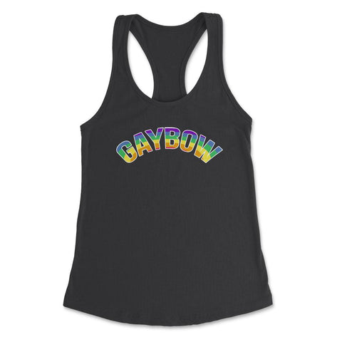 Gaybow Rainbow Word Art Gay Pride t-shirt Shirt Tee Gift Women's