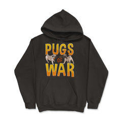 Funny Pug of War Pun Tug of War Dog product - Hoodie - Black
