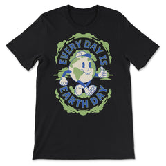 Every day is Earth Planet Day Retro 70’s Vintage product - Premium Unisex T-Shirt - Black