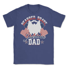 Bearded, Brave, Patriotic Dad 4th of July Independence Day product - Purple