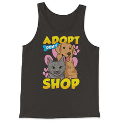 Adopt Don’t Shop Support Shelters and Rescue Organizations graphic - Tank Top - Black