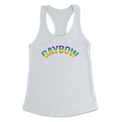 Gaybow Rainbow Word Art Gay Pride t-shirt Shirt Tee Gift Women's