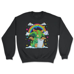 Baby Dragon Sleeping on a Cloud For Fantasy Fans design - Unisex Sweatshirt - Black