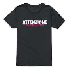 ATTENZIONE PICKPOCKET!!! Trendy Text Duo Design product - Premium Youth Tee - Black