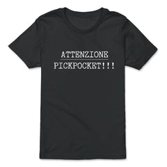 ATTENZIONE PICKPOCKET!!! Trendy Old Typewriter Text Grunge product - Premium Youth Tee - Black