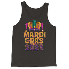 Mardi Gras Jester Hat 2023 Fat Tuesday Celebration graphic - Tank Top - Black