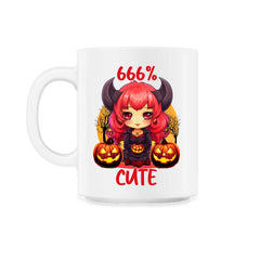 666% Cute Chibi Girl Devil Halloween product - 11oz Mug - White