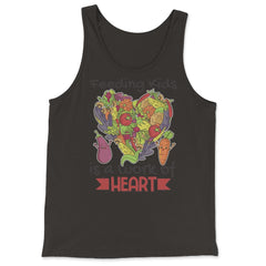 Lunch Lady Feeding Kids is a Work of Heart graphic - Tank Top - Black