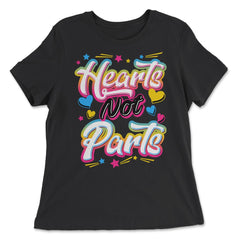 Hearts Not Parts Pansexual LGBTQ+ Pansexual Pride product - Women's Relaxed Tee - Black