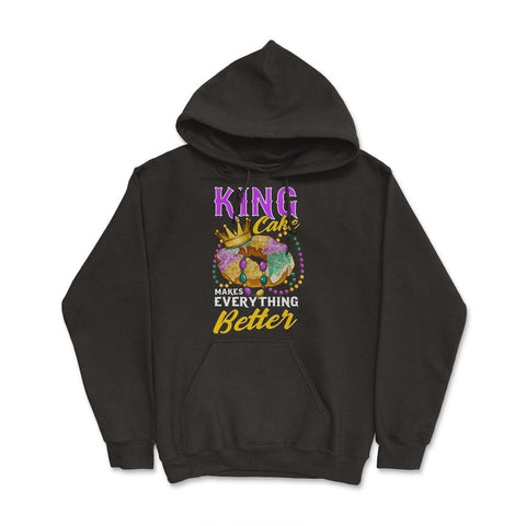 Mardi Gras King Cake Makes Everything Better Funny product Hoodie - Black