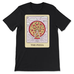 The Pizza Foodie Tarot Card Pizza Lover Fortune Teller graphic - Premium Unisex T-Shirt - Black
