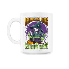 Anime Witch Cauldron Broomstick Rides & Cauldron Brews graphic - 11oz Mug - White