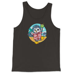 Tropical Penguin Funny & Cute Penguin on the Beach product - Tank Top - Black