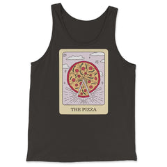 The Pizza Foodie Tarot Card Pizza Lover Fortune Teller graphic - Tank Top - Black