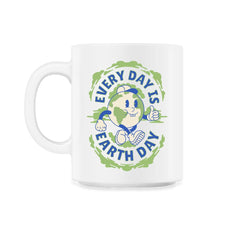 Every day is Earth Planet Day Retro 70’s Vintage product - 11oz Mug - White