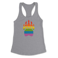 Bear Rainbow Flag Paw Gay Pride design Women's Racerback Tank