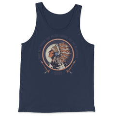 Chieftain Native American Tribal Chief Native Americans graphic - Tank Top - Navy