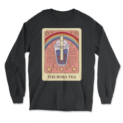 The Boba Tea Foodie Tarot Card Bubble Tea Lover design - Long Sleeve T-Shirt - Black