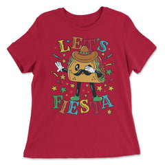 Let's Fiesta Taco Dabbing Cinco De Mayo Mexican Party product - Women's Relaxed Tee - Red