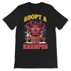 Adopt a Krampus Funny Christmas Devil Meme Krampus print - Premium Unisex T-Shirt - Black