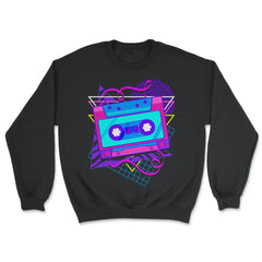 Synthwave Cassette Tape Retro Vaporwave Aesthetic design - Unisex Sweatshirt - Black