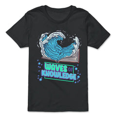 Waves of Knowledge Book Reading is Knowledge design - Premium Youth Tee - Black