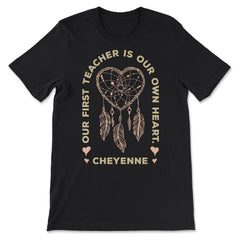 Peacock Feathers Dreamcatcher Heart Native Americans graphic - Premium Unisex T-Shirt - Black