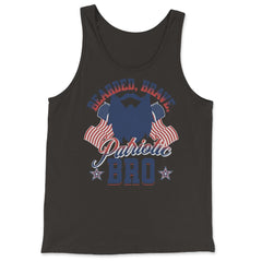 Bearded, Brave, Patriotic Bro 4th of July Independence Day product - Tank Top - Black