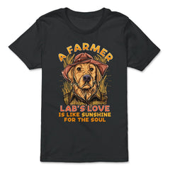 Labrador Farmer Lab’s Dog in Farmer Outfit Labrador product - Premium Youth Tee - Black