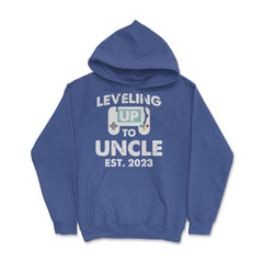 Funny Gamer Uncle Leveling Up To Uncle Est 2023 Gaming graphic Hoodie - Royal Blue