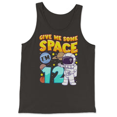 Science Birthday Astronaut & Planets Science 12th Birthday design - Tank Top - Black