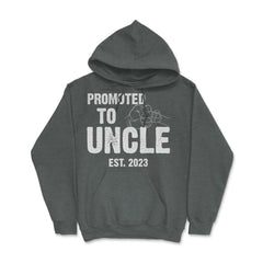 Funny Promoted To Uncle Est 2023 Soon To Be Uncle design Hoodie - Dark Grey Heather
