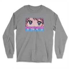 Funny Otaku Anime Periodic Table Elements Product design - Long Sleeve T-Shirt - Grey Heather