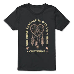 Peacock Feathers Dreamcatcher Heart Native Americans graphic - Premium Youth Tee - Black