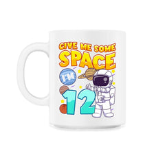 Science Birthday Astronaut & Planets Science 12th Birthday design - 11oz Mug - White